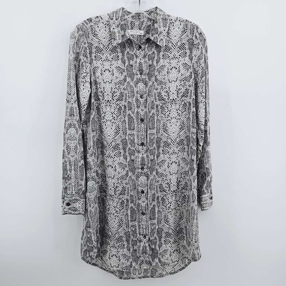 Equipment Essential Silk Python Print Tunic Shirt… - image 2
